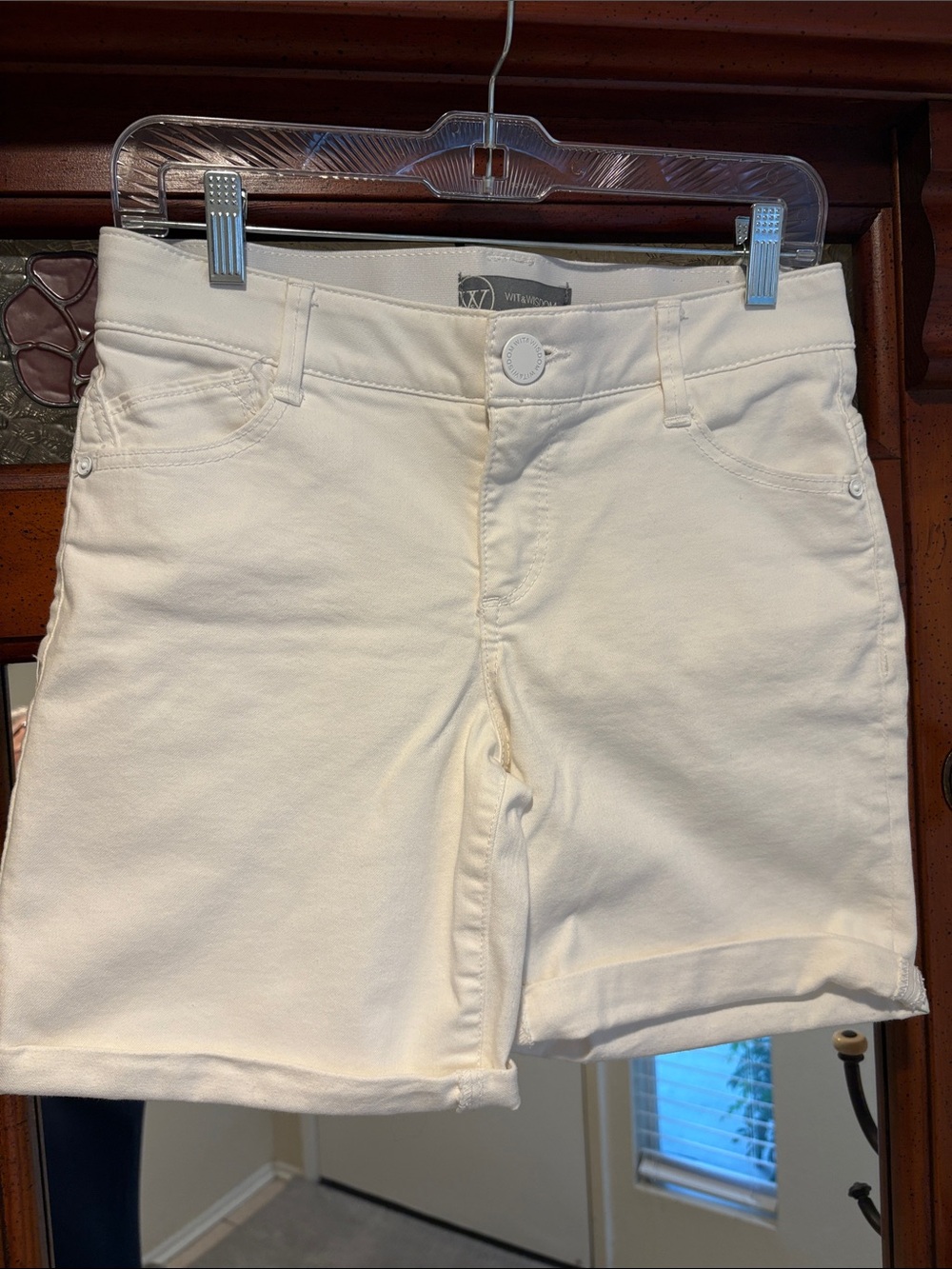Wit & Wisdom White Stretch Denim Shorts